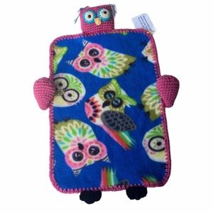 Anti-pill fleece Owl lovey with crochet OWL